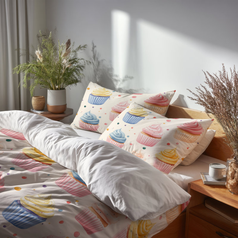 Ensemble de literie pour enfants 3 pièces - Ensemble de housse de couette et coussin décoratif, Très grand lit
