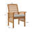 All-Weather Acacia Wood Outdoor Dining Armchair with Cushion-28087816