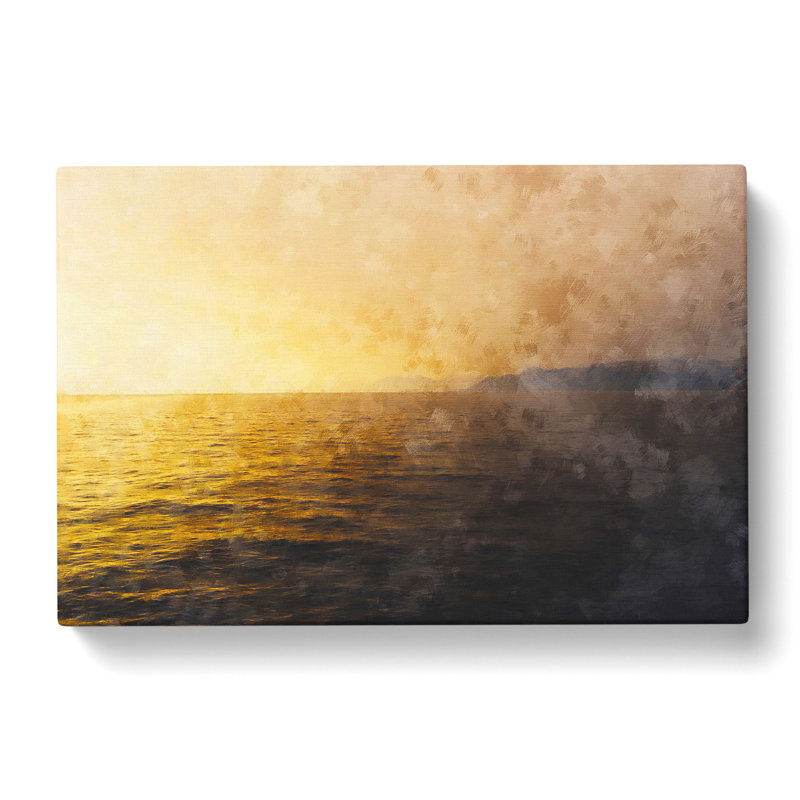 Sun Upon The Oceans Surface - Wrapped Canvas Print, 60cm H x 91cm W x 3cm D