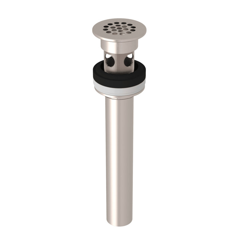 Rohl Lavatory Grid Drain With Overflow, Satin Nickel
