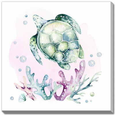 Tortue2, art mural sur toile