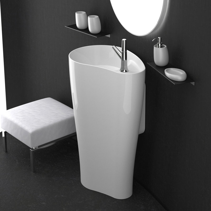 Sei 23.6'' L Bathroom Sink, White