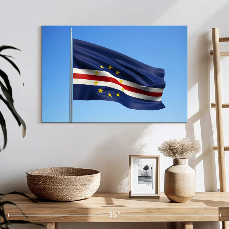 Ciel bleu, drapeau du Cap-Vert, H 32 po x l 48 po