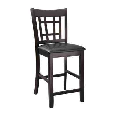 Chaises à hauteur de comptoir, sièges revêtus de similicuir, dimensions de 20 po x 41,5 po, support de poids de 250 lb pour la salle à manger 2 pièces, finition, revêtement, structure en bois, capacité, siège solide