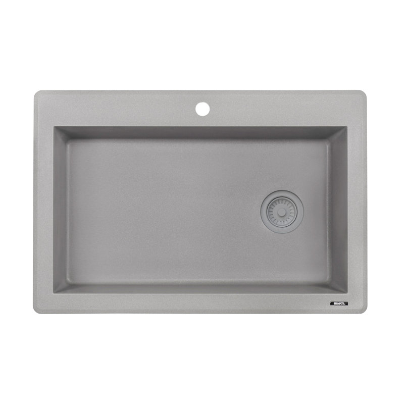 Évier de cuisine encastré 33 po x 22 po Ruvati, Gris