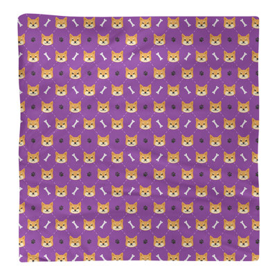 Serviette en coton à motif shiba shiba