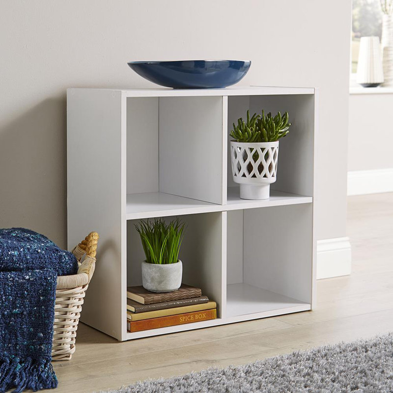 Steib 2x2 Storage Cube Bookcase Unit, White
