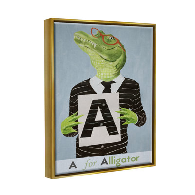 " Educational A For Alligator " by Coco de Paris Graphic Art
