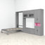 Lit escamotable simple avec meuble télé intégré et rangement-1143642909