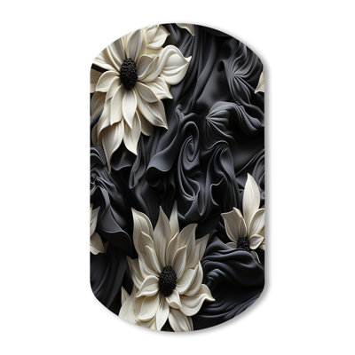 Harbert - Floral Cylinder Shape Asymmetric Metal Wall Art