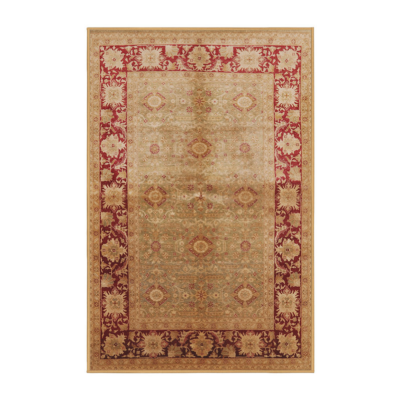 Tapis oriental ivoire / brun clair Roir, Rectangle 5 pi x 7 pi