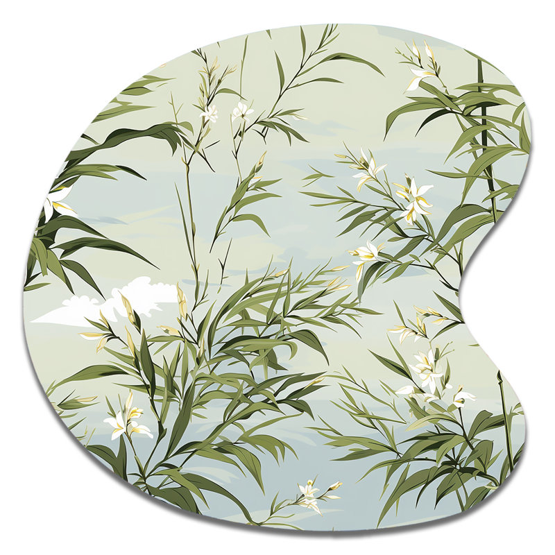 Bastow - art mural floral irrégulier en métal, H 33 po x l 33 po
