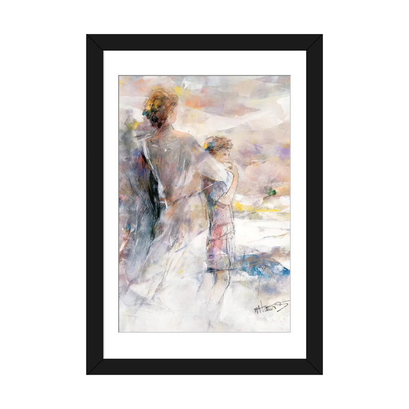 « my garçon », reproduction sur toile, H 24 po x l 16 po x P 1 po, Papier beaux-arts encadré noir, Blanc