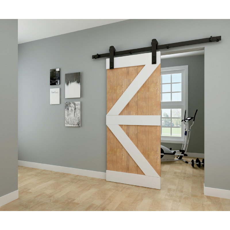 Black Metal 60" Barn Door Hardware Kit