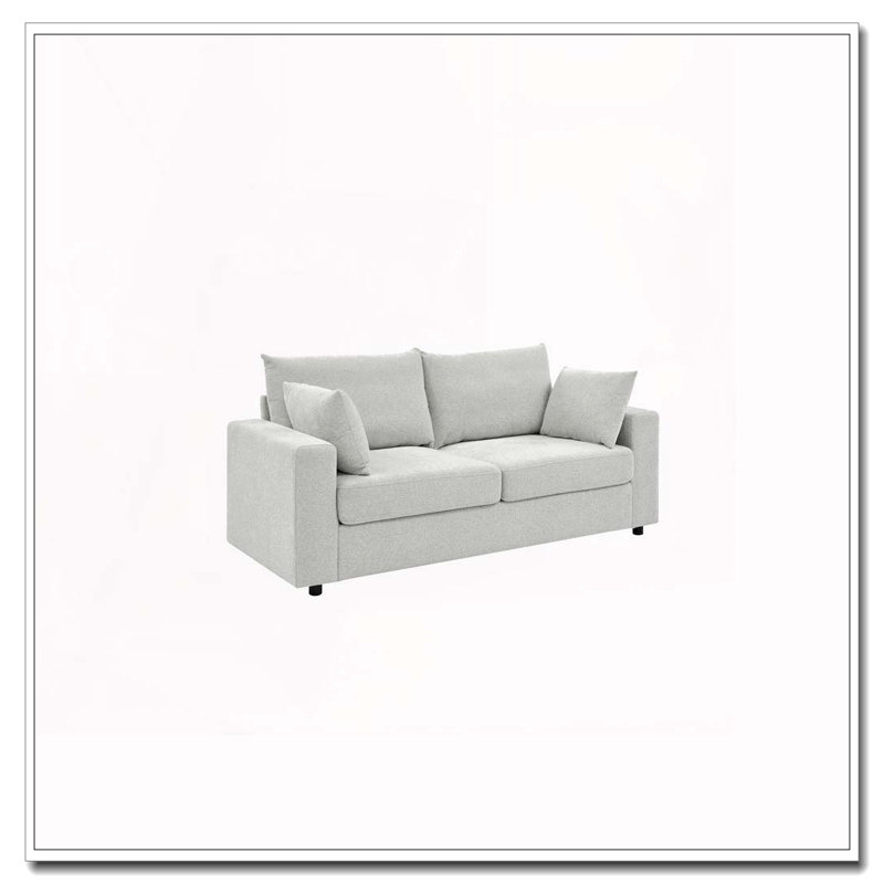 Canapé rembourré 78 po avec coussins profonds 78 po, Beige