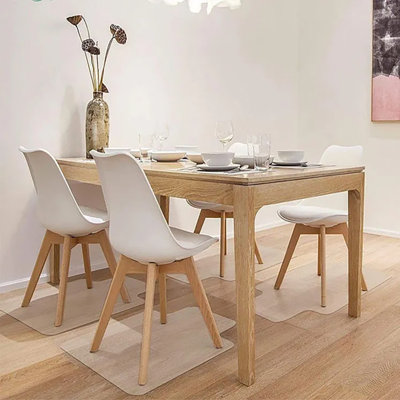 Clear Pvc Office Chair Mat For Hard Floors, Transparent Rectangle Non-slip Floor Protector For Tile Hardwood Home Office