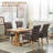 Tufted Upholstered High Back Dining Armchair, Linen-1544929038