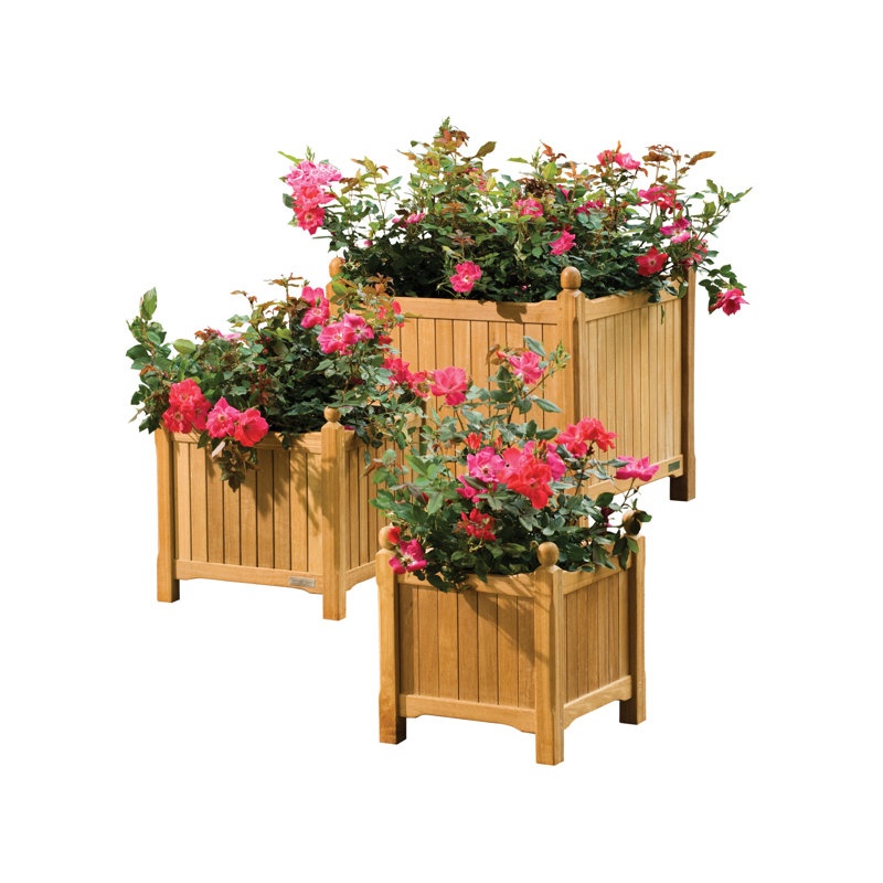 Ensemble de boîte à fleurs en bois 3 pièces Harpersfield