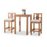 Ensemble de bar d'extérieur en bois d'eucalyptus 3 pièces avec coussins Dustin