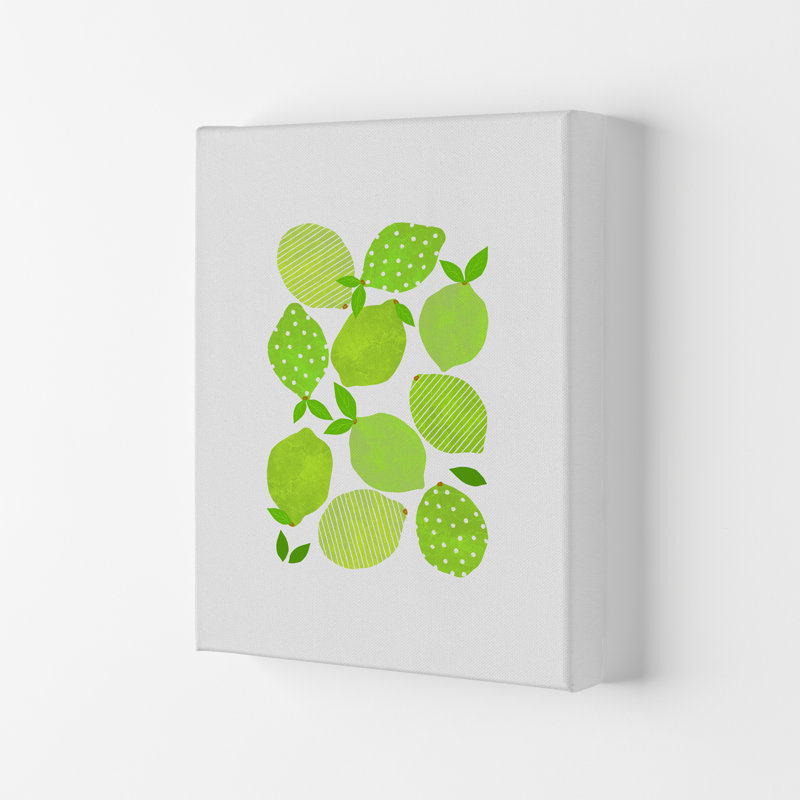 Lime Crowd - Print, 59.4cm H x 42cm W x 4cm D, Wrapped Canvas