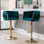 Tabouret de bar pivotant à hauteur réglable avec repose-pieds