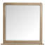 Lit plateforme rembourré King et commode à tiroirs avec miroir portrait