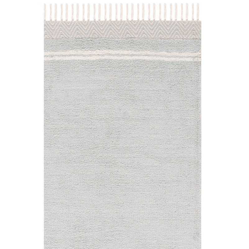 Tapis bleu clair / ivoire Easy Care 211, Carré 6 pi