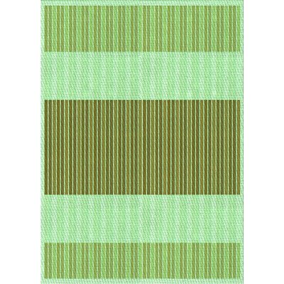 Hyde Striped Wool Green Area Rug -  East Urban Home, 757DA189E0D14E5EABA0990452236951