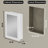 24" W X 30" H Wide Frame White Wood Medicine Cabinet with Mirror, Adjustable Shelves, Soft-Close Hinges and Reversible Door, Wall-Mount or Recessed for Makeup, Shaving or Bathroom Vanity Storage-2035901598-2016667436