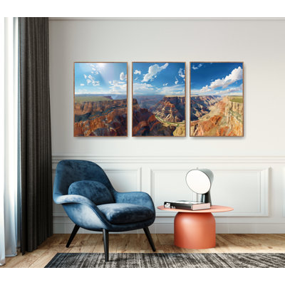 Parc national du Grand Canyon, ensemble de 3 affiches, art mural sur toile très grand, impression horizontale, Arizona