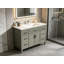 Meuble-lavabo autoportant vert sauge 47,83 po, meuble-lavabo moderne en bois massif MDF avec lavabo intégré en SMC et tiroirs à fermeture douce-1162030201