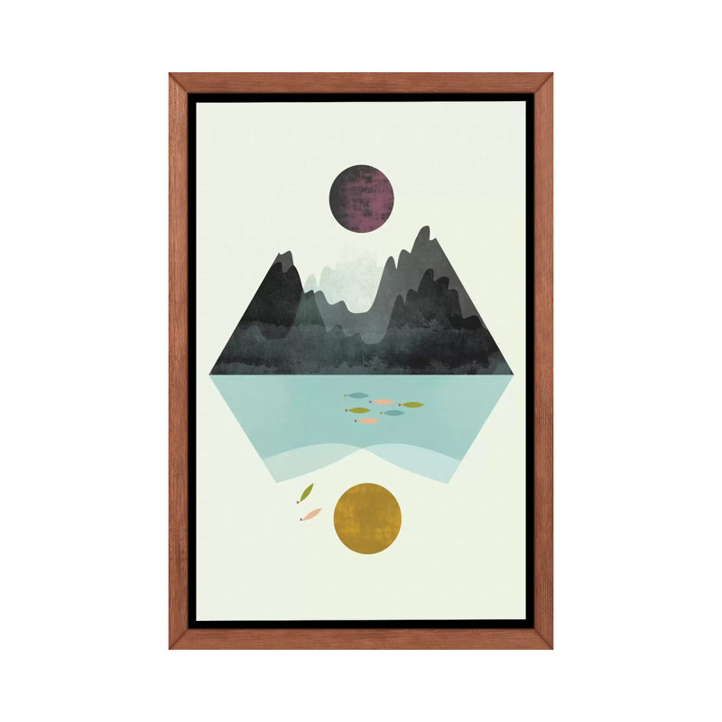 «Storm And Calm» - Impression, H 26 po x l 18 po x 1,5 po, Toile avec cadre en bois classique
