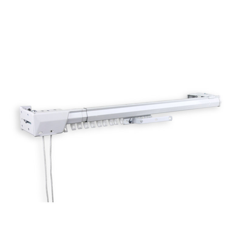 Bembry Steel Adjustable Single Curtain Rod, 84" - 156" W