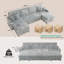 Oversized 110.6" U-Shaped Corduroy Sleeper Sectional Sofa with Pull-Out Bed and Storage Chaise-624516519