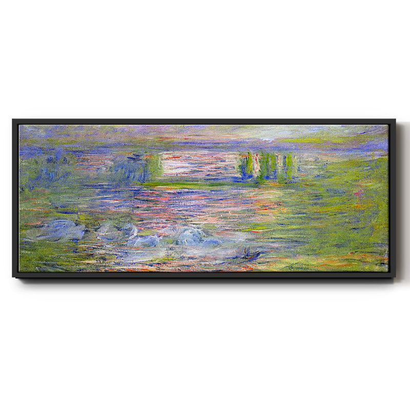 Pont Charing Cross - toile encadrée, Noir, H 12 po x l 30 po x P 1,5 po