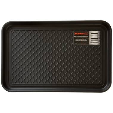 Home Furnishings by Larry Traverso Boho Rubber Boot Tray, Black