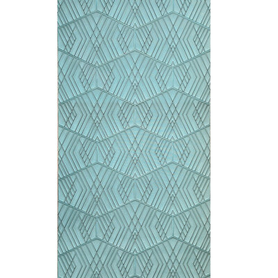 Papier peint géométrique hexagonal bleu sarcelle