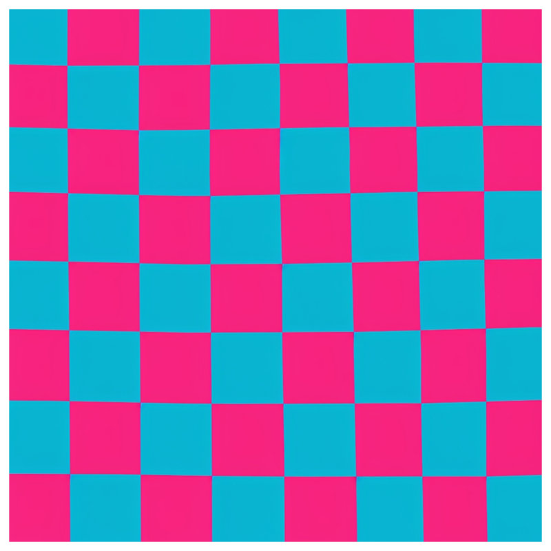 Coussins décoratifs rose et bleu à carreaux, 14 x 14 inches