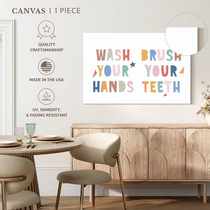 " Nursery Wash And Brush " by IvaCuddlyMural, 30" H x 45" W x 1.25" D