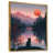 Toile avec cadre flottant or