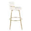 Tabourets de bar à hauteur fixe 30 po en similicuir avec repose-pieds rond Sone-103134001-104619526