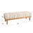 Tatum Mango Wood Bench with Upholstered Top