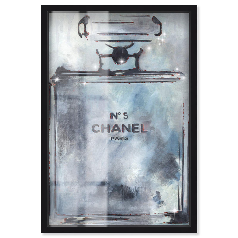«Doll Memories - Gray Perfume Shadowbox Print», art mural par Art Remedy, H 16 po x l 11 po, Noir, noir, noir, noir