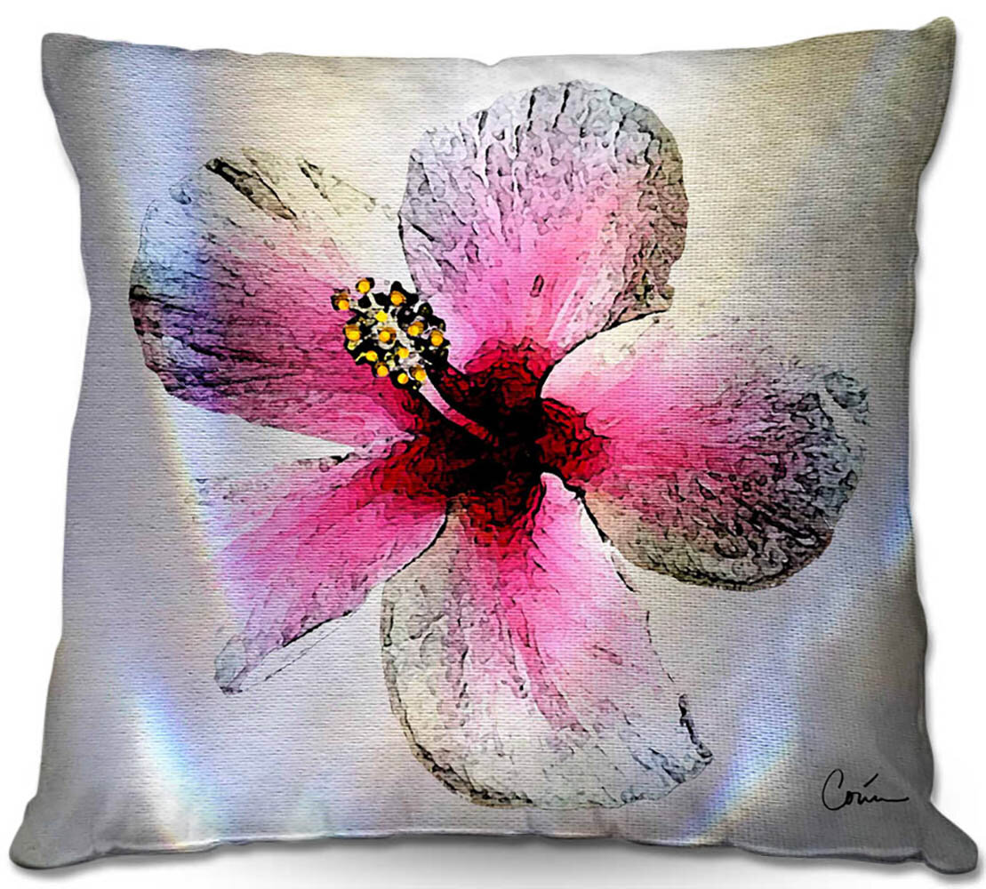 Hibiscus top throw pillows