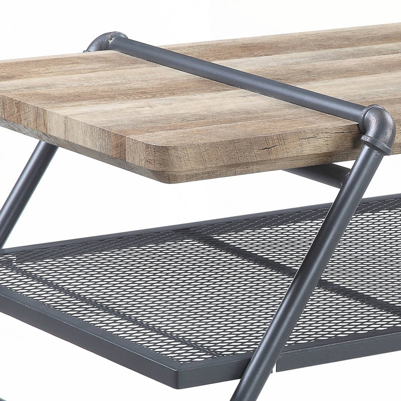 Table basse en chêne et gris sable