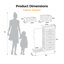 40cm W 5 - Drawer Chest of Drawers,Dresser with Hanging Rack,Extra Large Capacity Drawers with Huge Storage Space, Reversible Dresser for Bedroom with 5 Fabric Drawers & 2 Coat Racks & without Charging Station and LED Lights-47933414