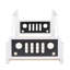 Lit plateforme simple en forme de voiture avec roues-1365939131