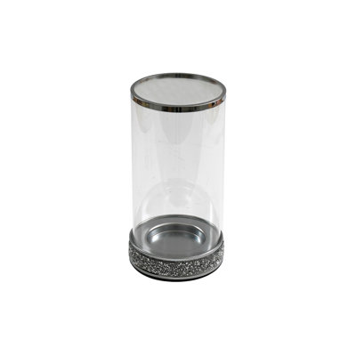 Glass Tabletop Candlestick with Candle Included