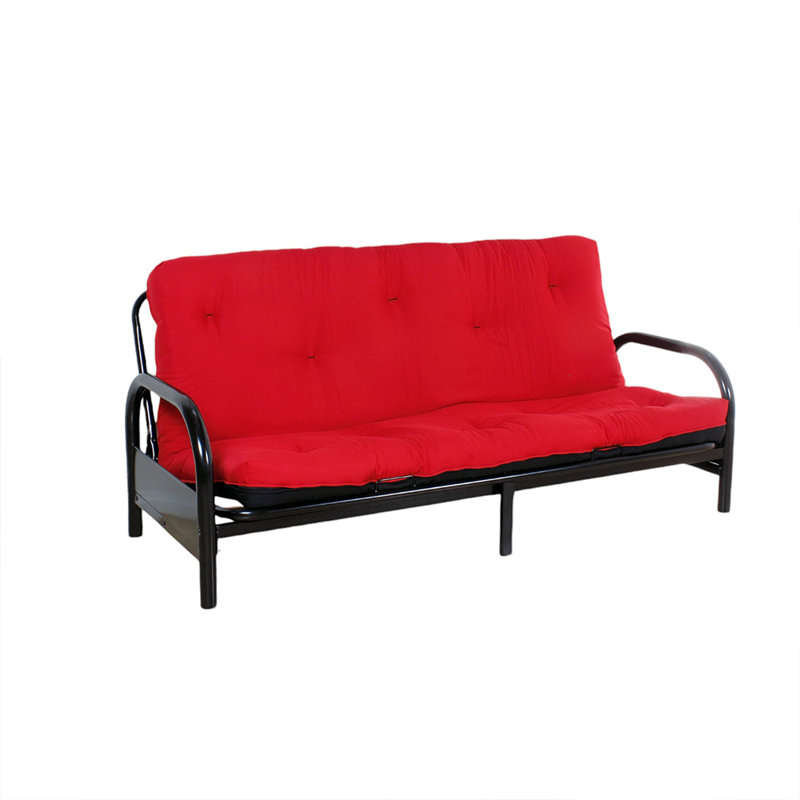 Matelas de futon double Nabila, 6", Rouge