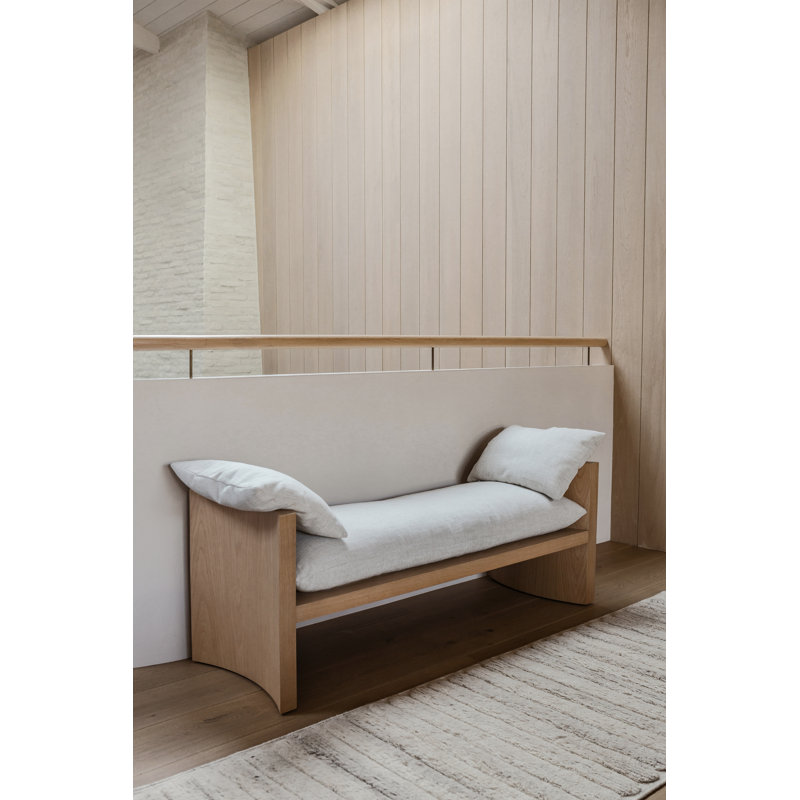 Katelyn White Oak Bench